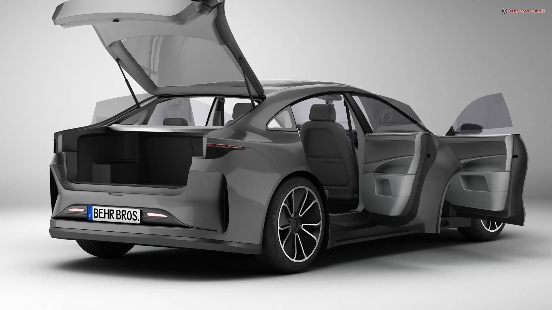 Generic Modern Coupe 3D model_4