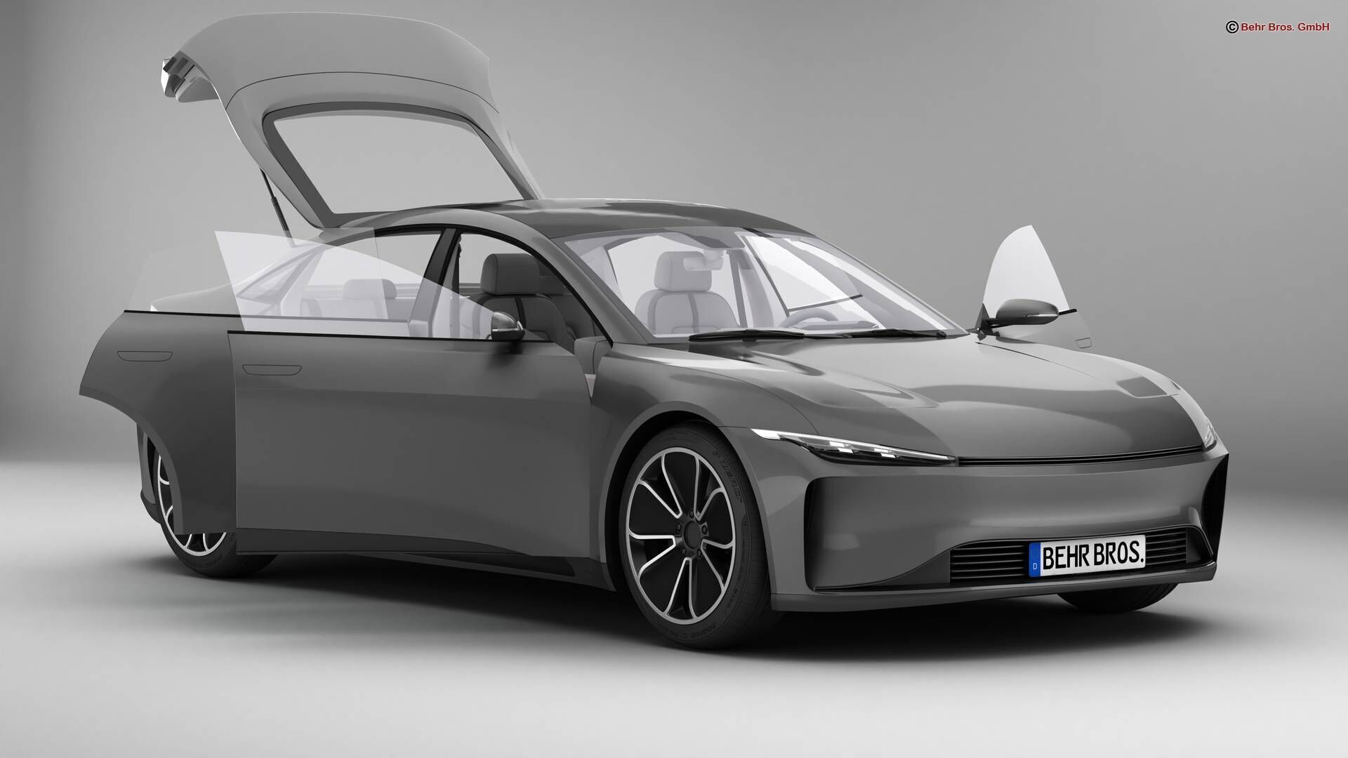 Generic Modern Coupe 3D model_2