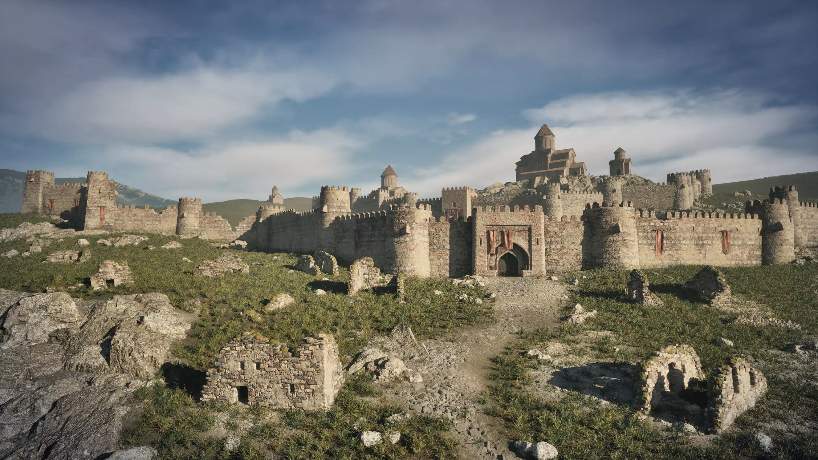 Modular Fortress and Church Kit - Unreal Engine Low-poly 3D model_0