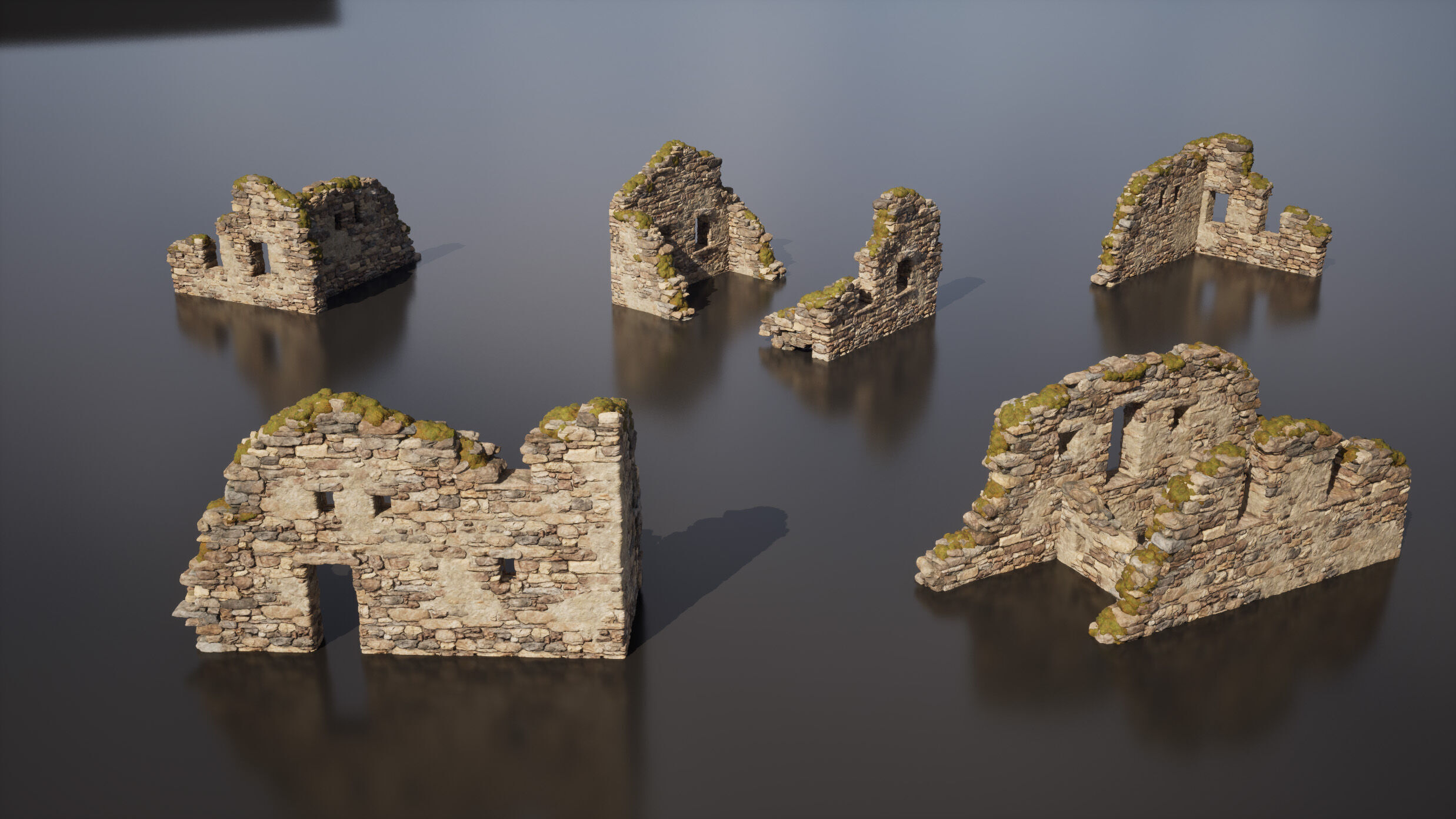 Modular Fortress and Church Kit - Unreal Engine Low-poly 3D model_9