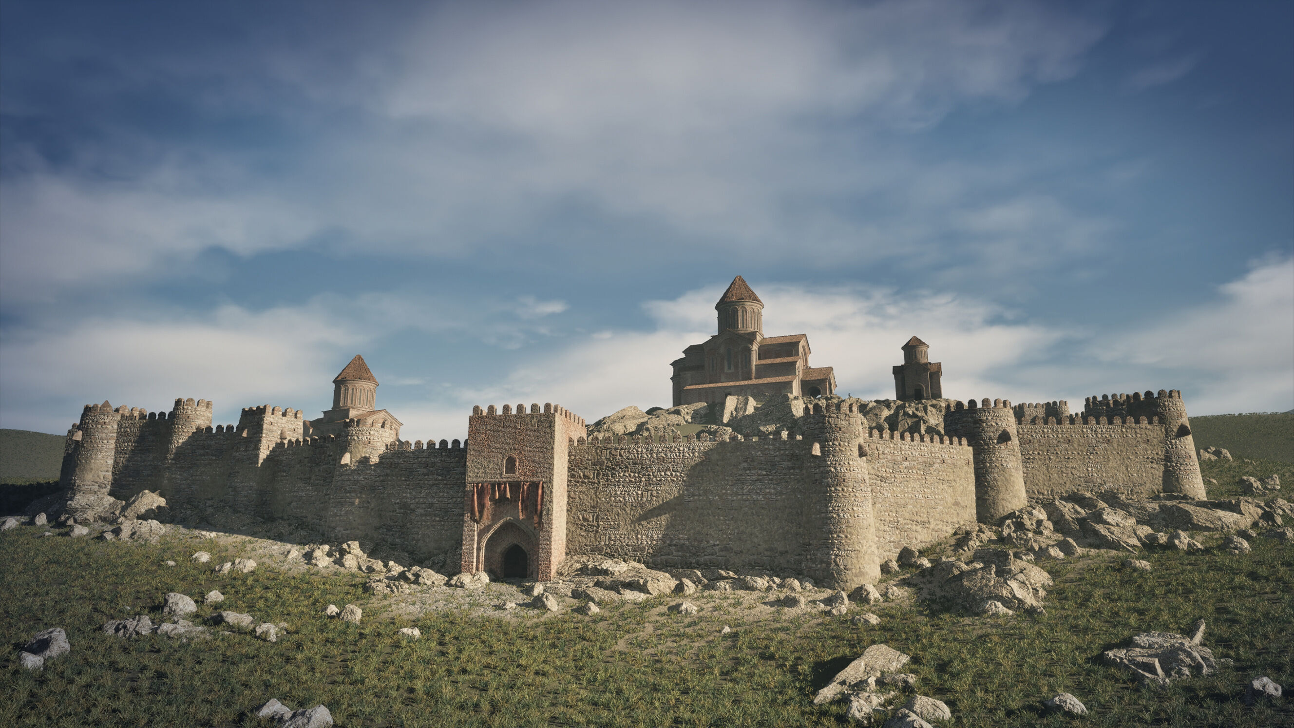 Modular Fortress and Church Kit - Unreal Engine Low-poly 3D model_1