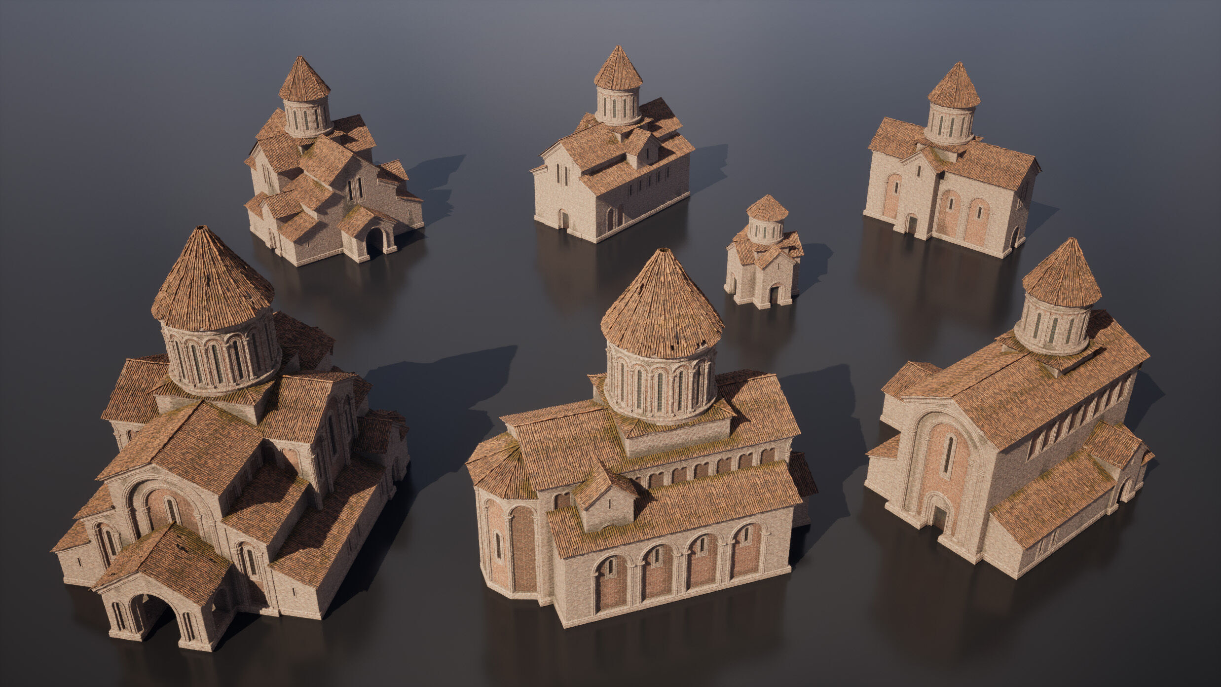Modular Fortress and Church Kit - Unreal Engine Low-poly 3D model_8