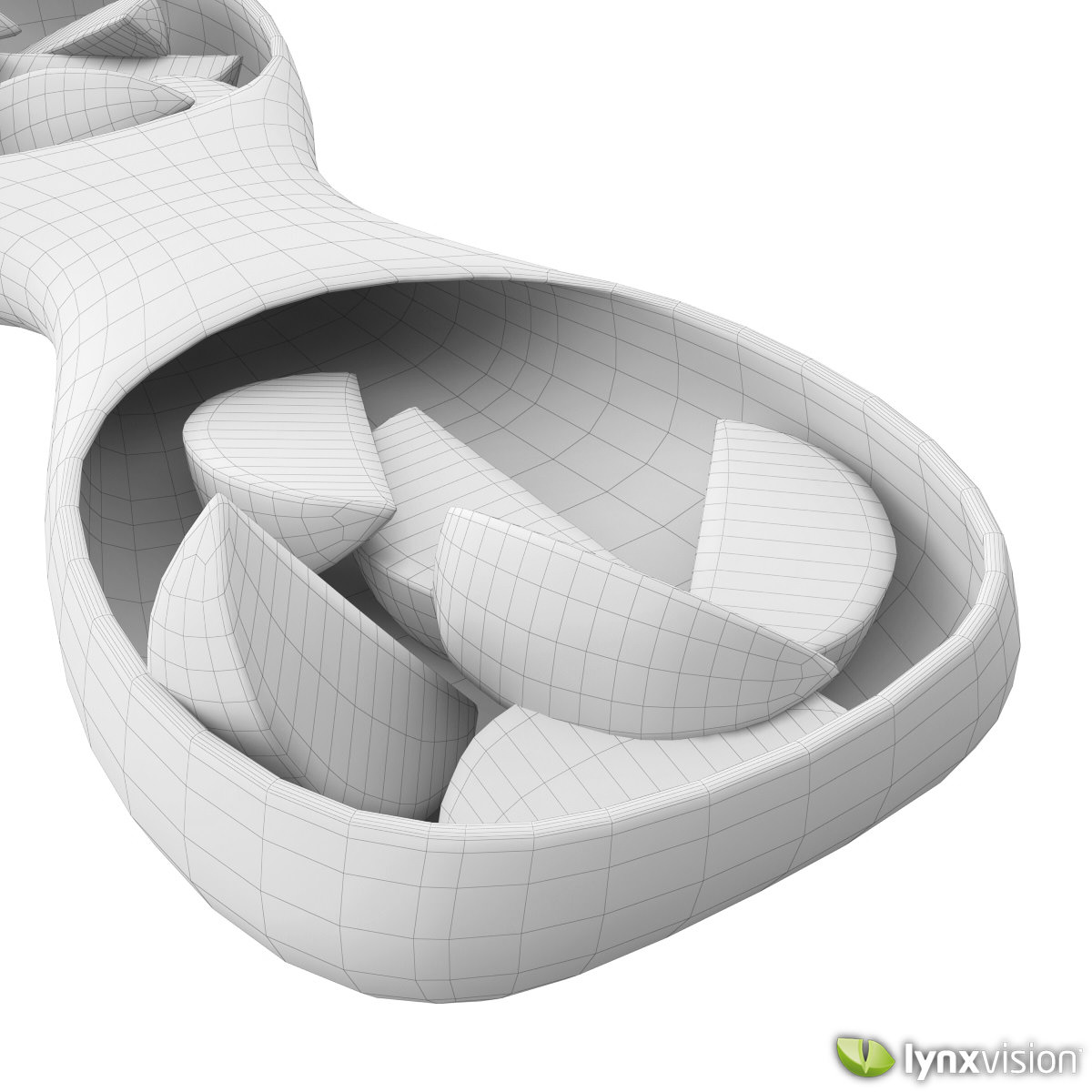 Ceramic Tray with Sliced Limes 3D model_4