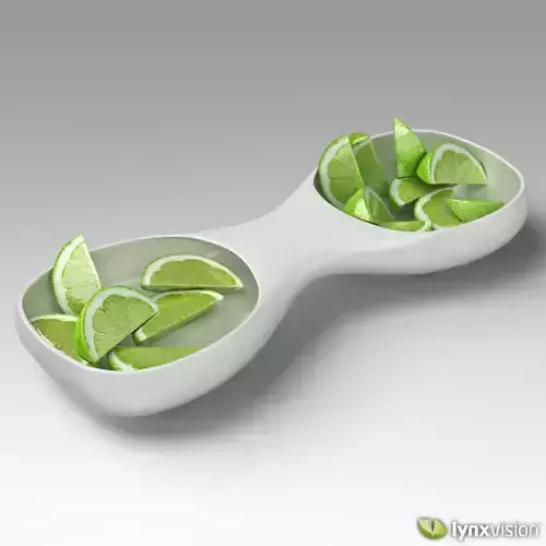 Ceramic Tray with Sliced Limes