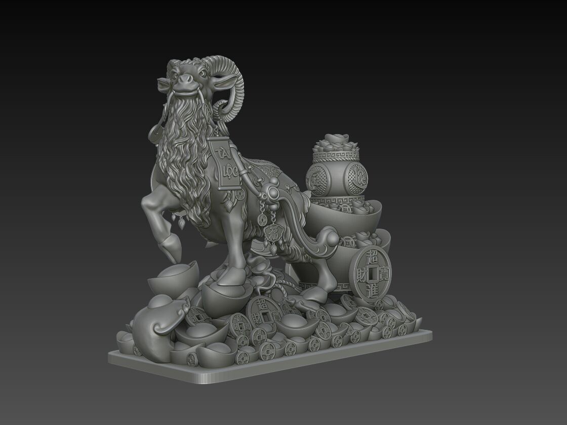 Zodiac Goat 3D Model 3D print model_1