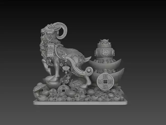 Zodiac Goat 3D Model 3D print model