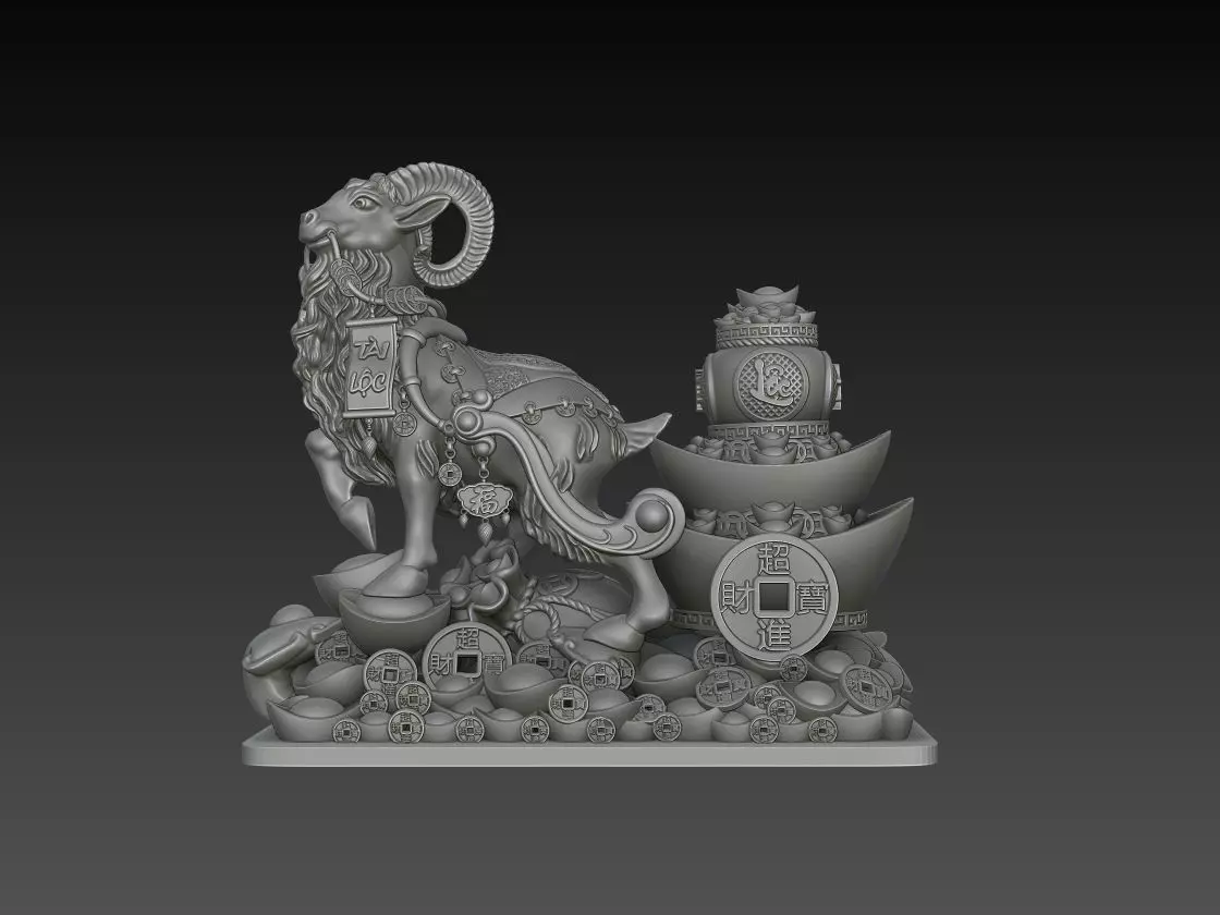 Zodiac Goat 3D Model 3D print model_0