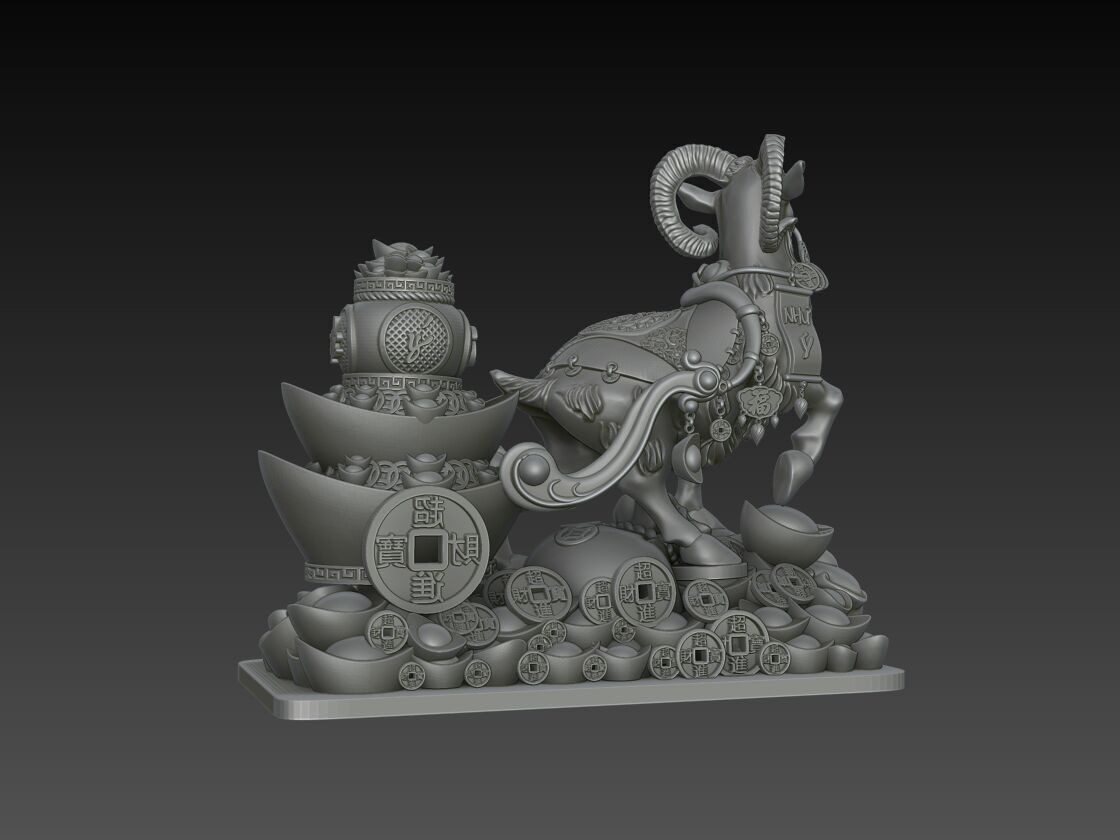 Zodiac Goat 3D Model 3D print model_2