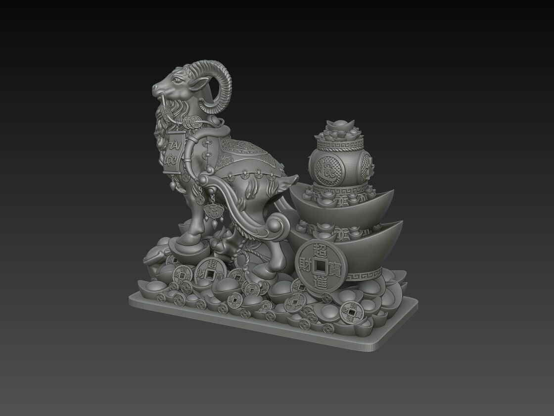 Zodiac Goat 3D Model 3D print model_3