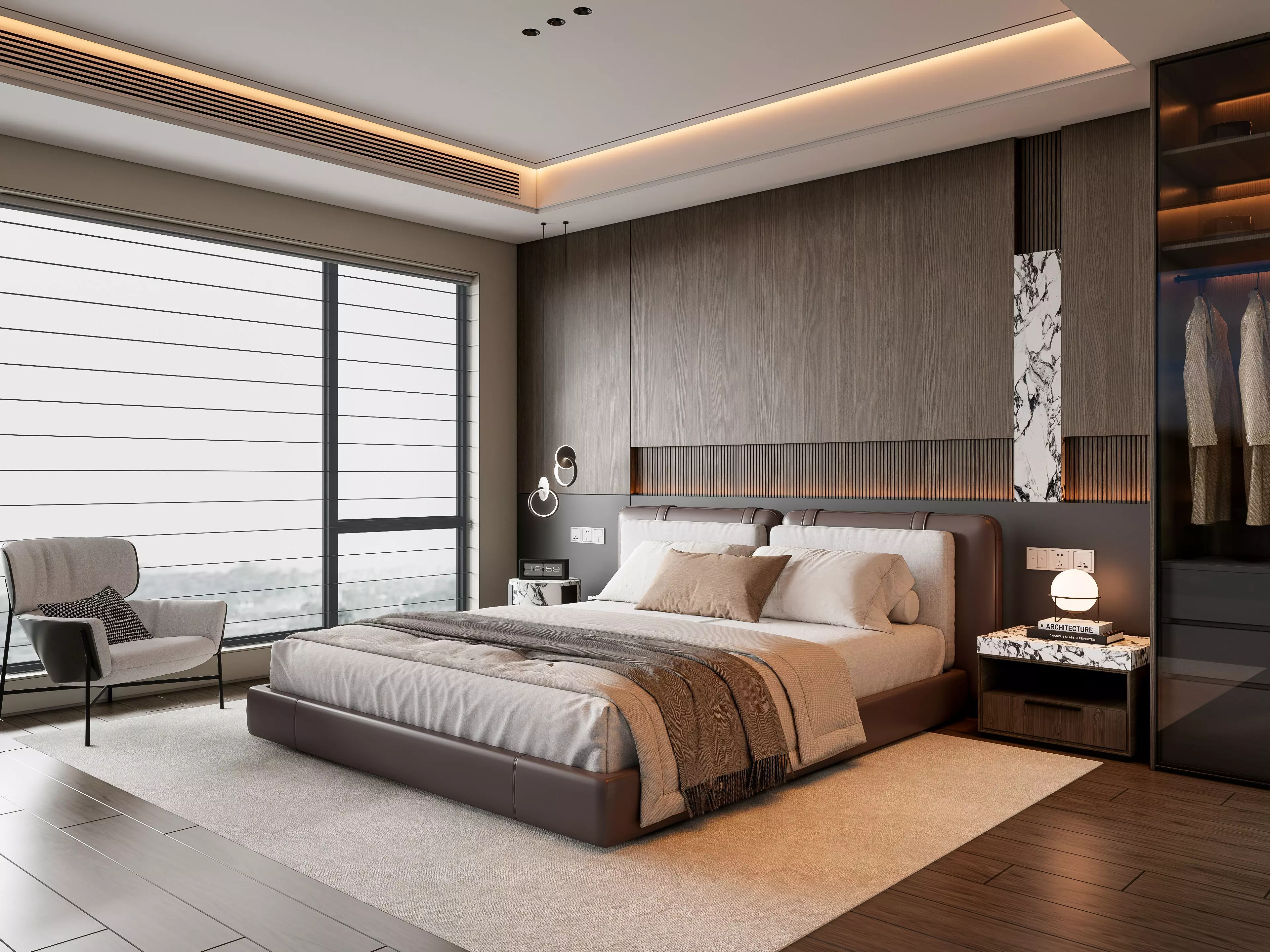 Italian bedroom 3 3D model_0