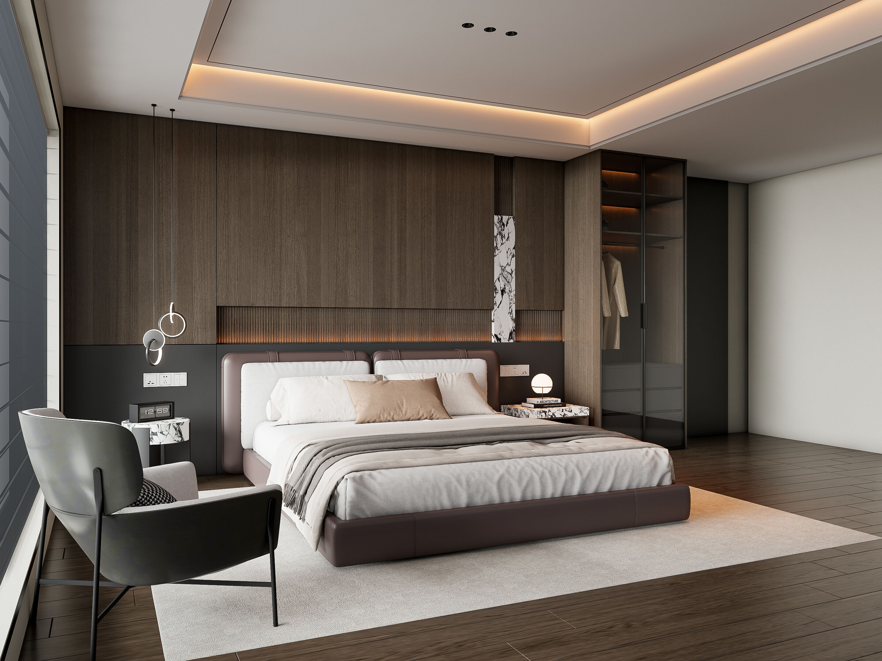 Italian bedroom 3 3D model_15