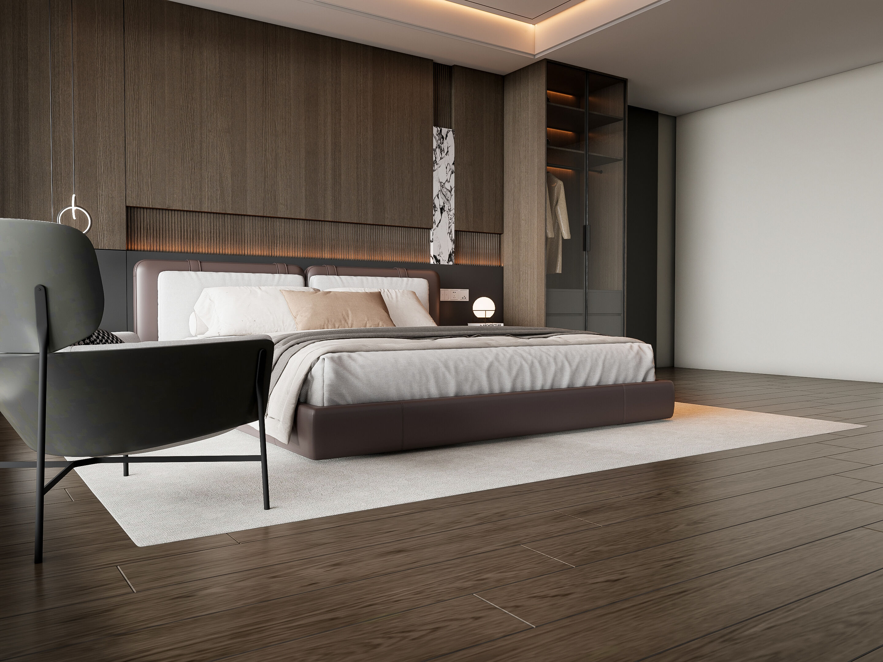 Italian bedroom 3 3D model_9