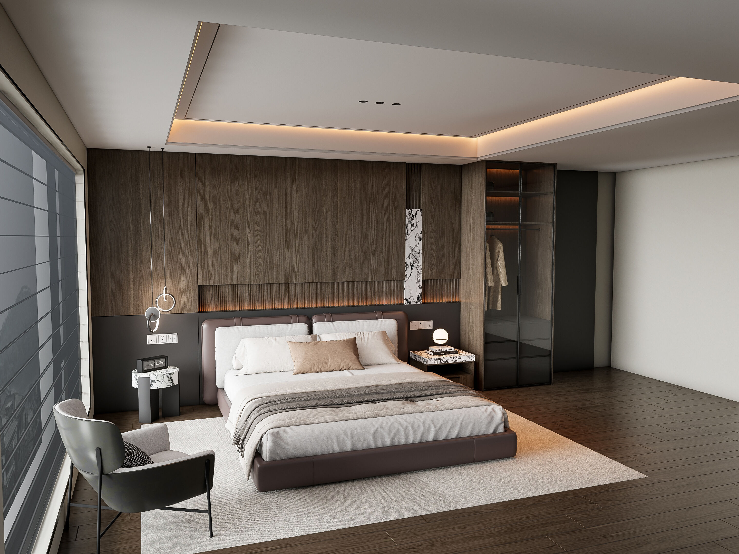 Italian bedroom 3 3D model_7