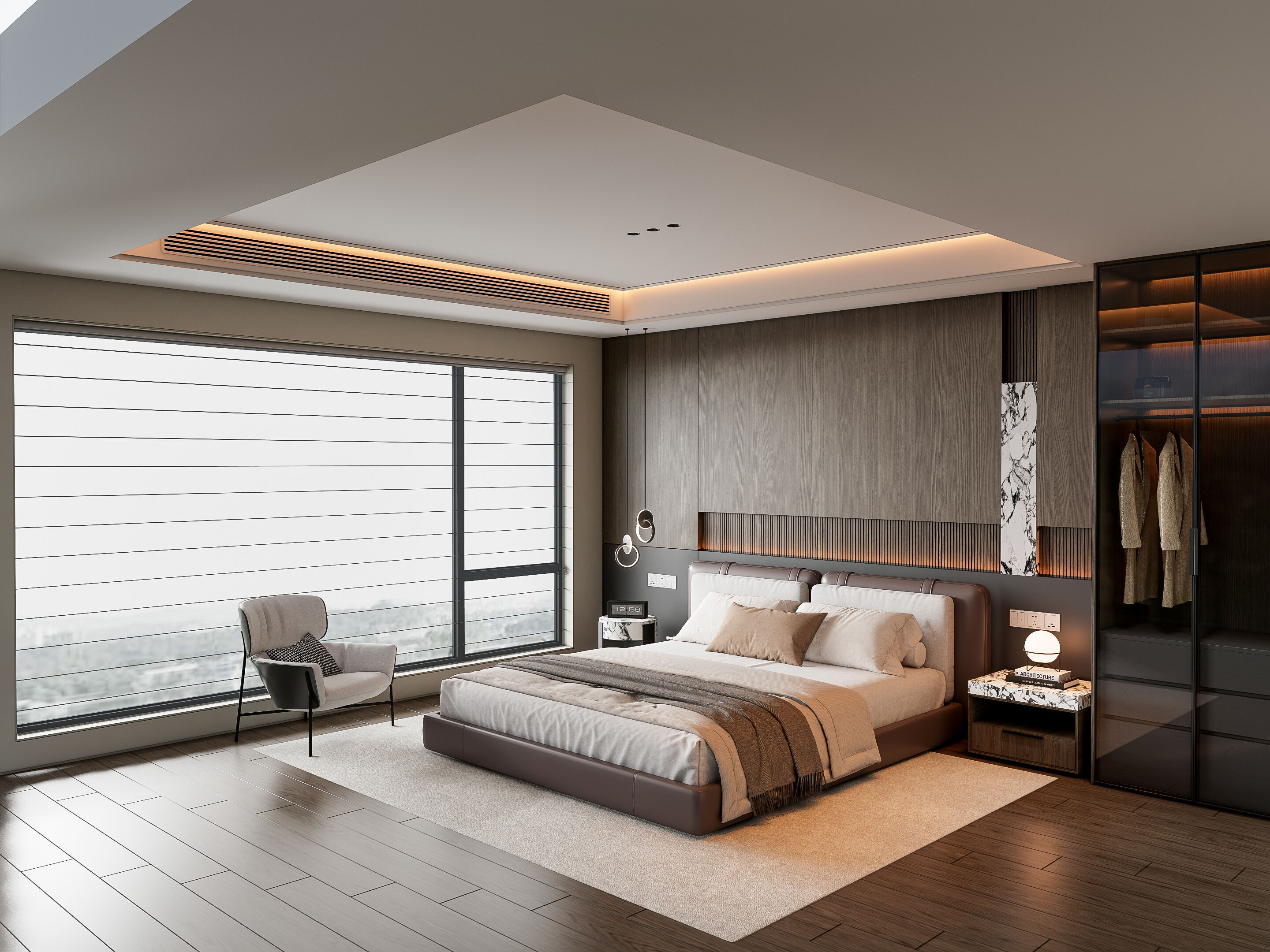 Italian bedroom 3 3D model_8