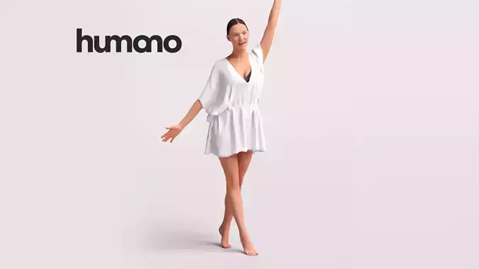 Humano Woman in tunic standing on the pool -2512-050-7545