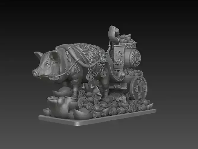 Zodiac Pig 3D Model 3D print model