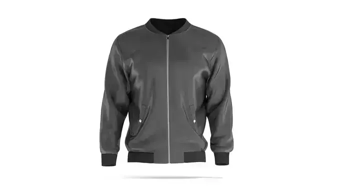 Black Bomber Jacket - mens casual puffer