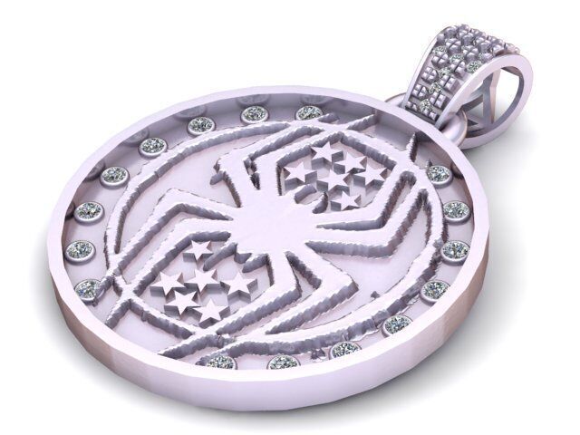 Spiderman PANDANT 3D PRINTABLE MODAL  3D print model_3