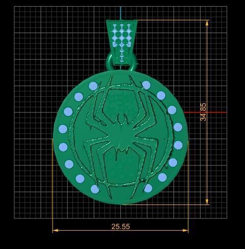Spiderman PANDANT 3D PRINTABLE MODAL  3D print model_4