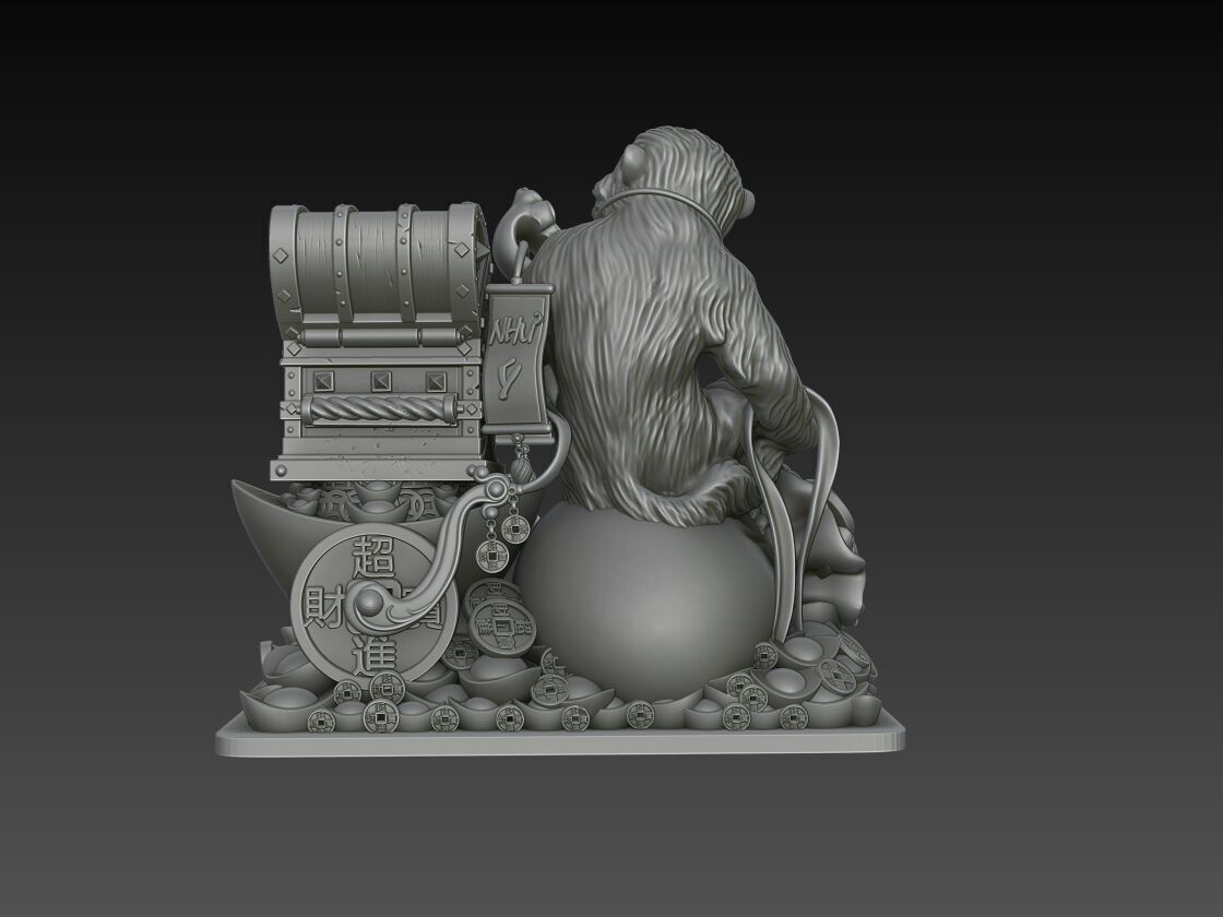 Zodiac Monkey 3D Model 3D print model_2