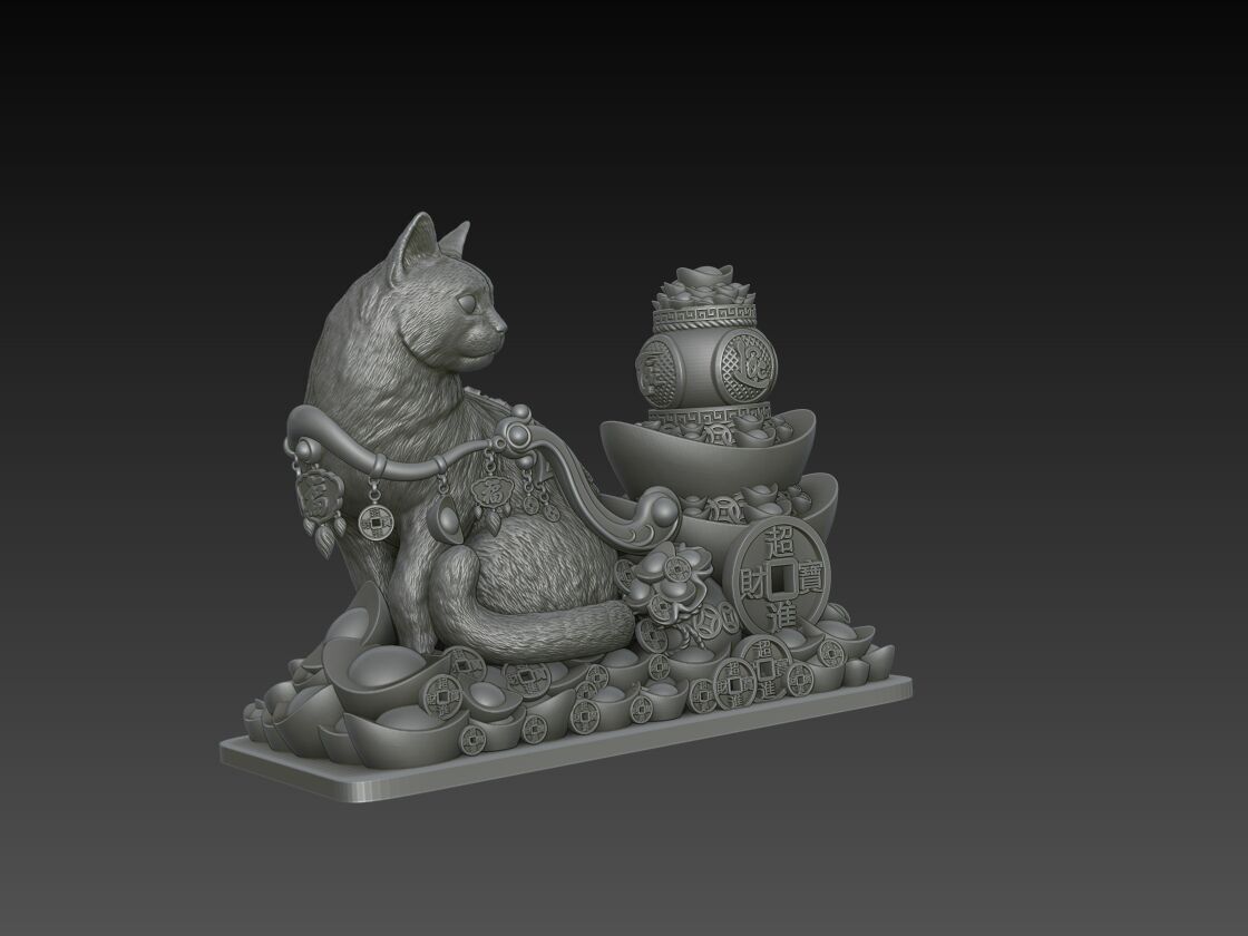 Zodiac Cat 3D Model 3D print model_3
