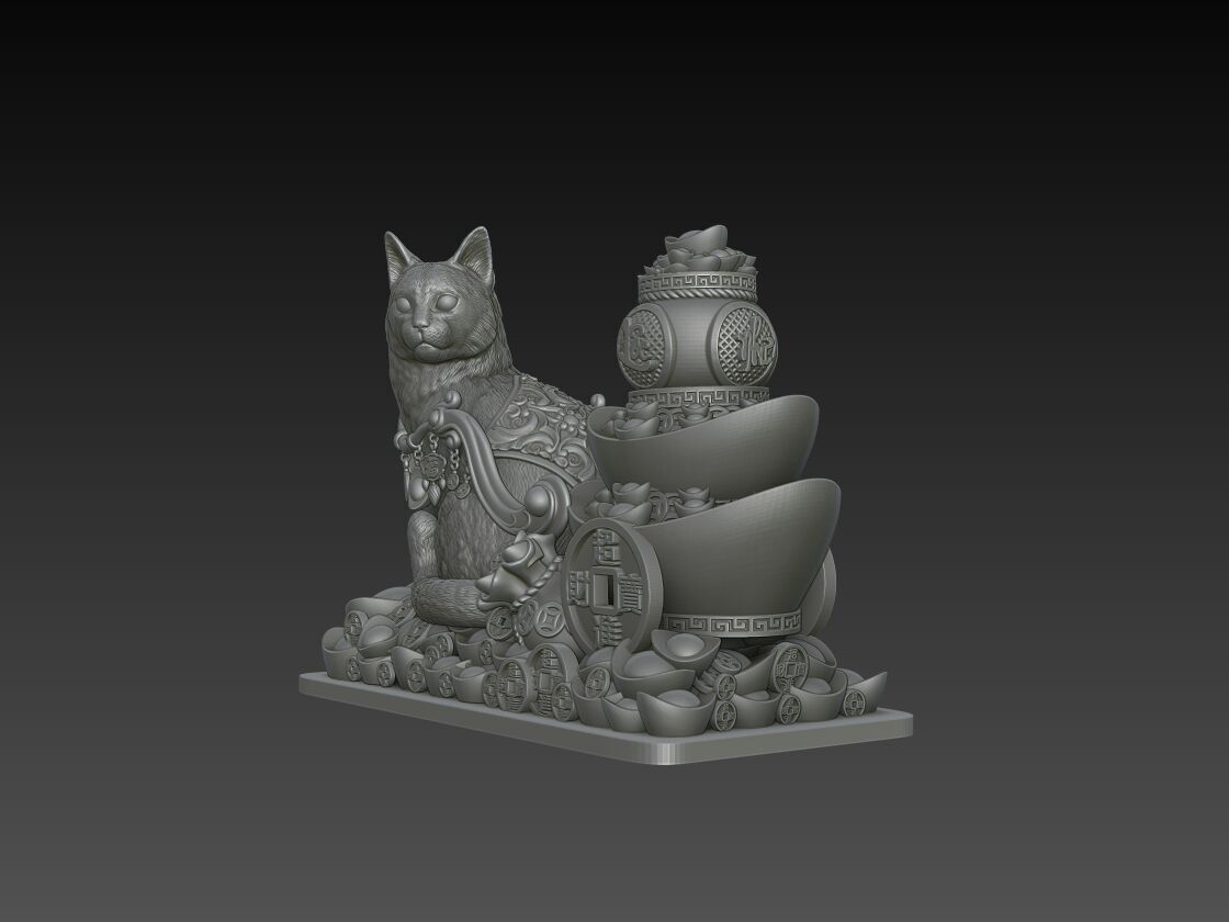 Zodiac Cat 3D Model 3D print model_1