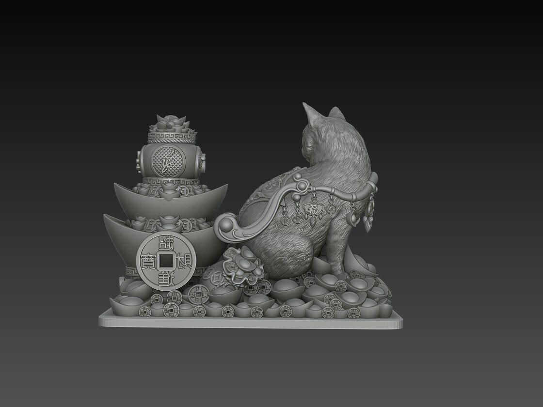 Zodiac Cat 3D Model 3D print model_2