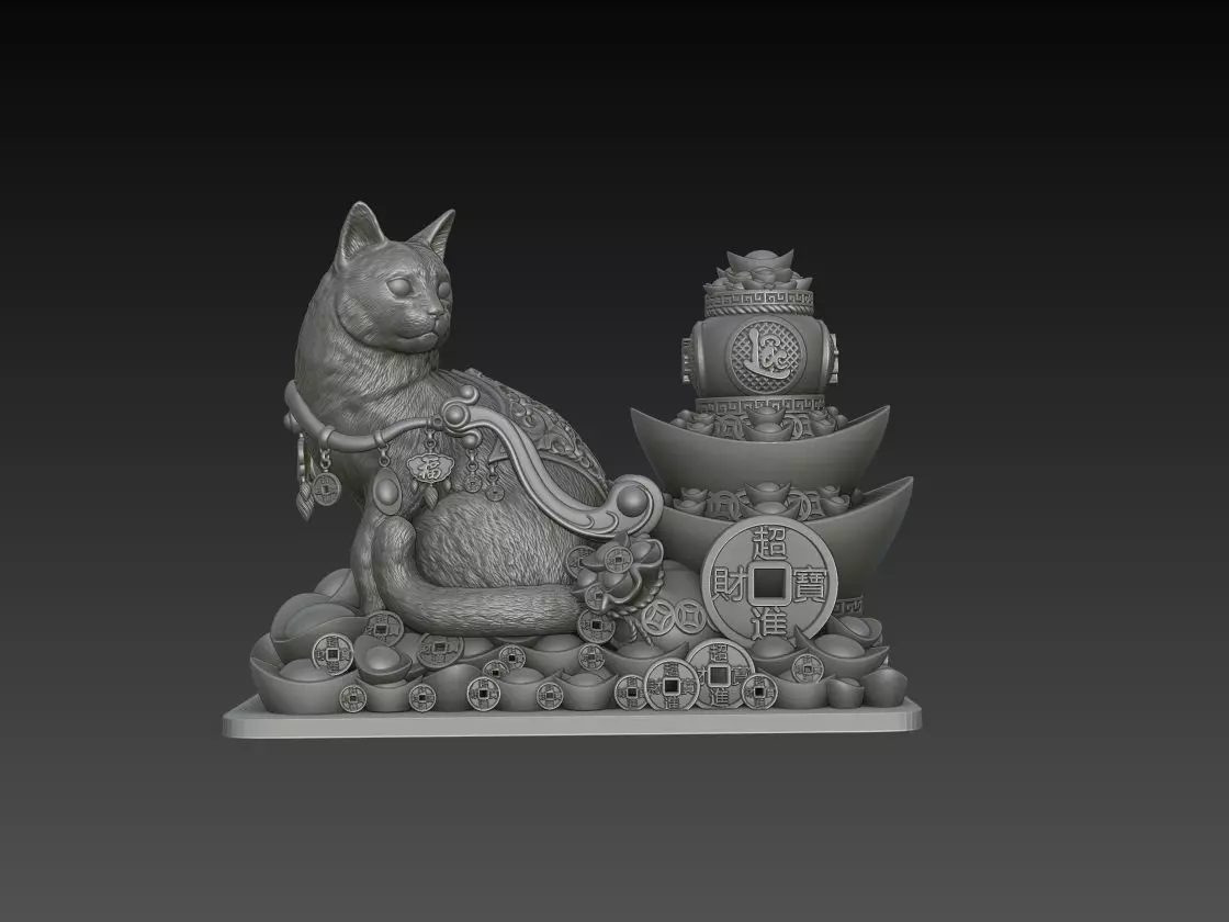 Zodiac Cat 3D Model 3D print model_0
