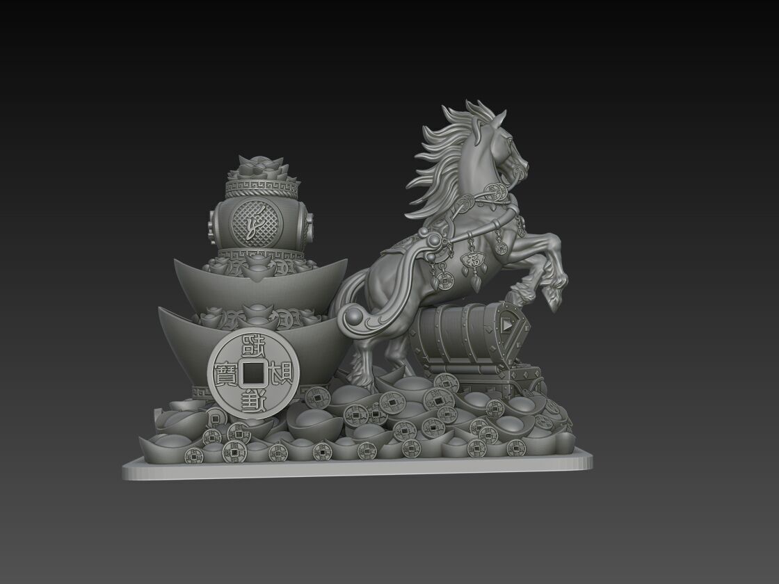 Zodiac Horse 3D Model 3D print model_2