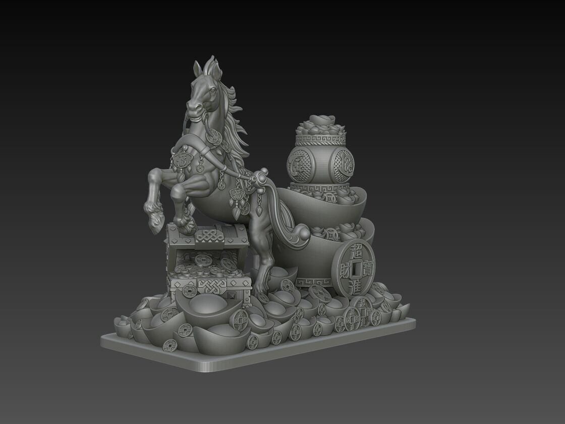 Zodiac Horse 3D Model 3D print model_1