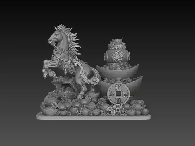Zodiac Horse 3D Model 3D print model