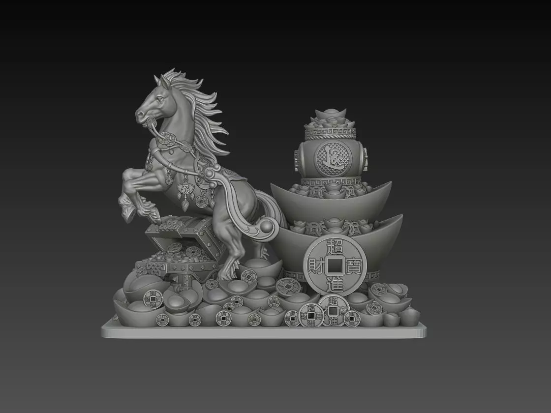 Zodiac Horse 3D Model 3D print model_0