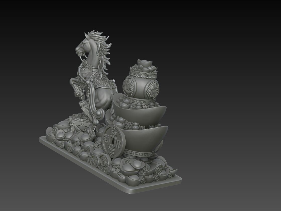 Zodiac Horse 3D Model 3D print model_3