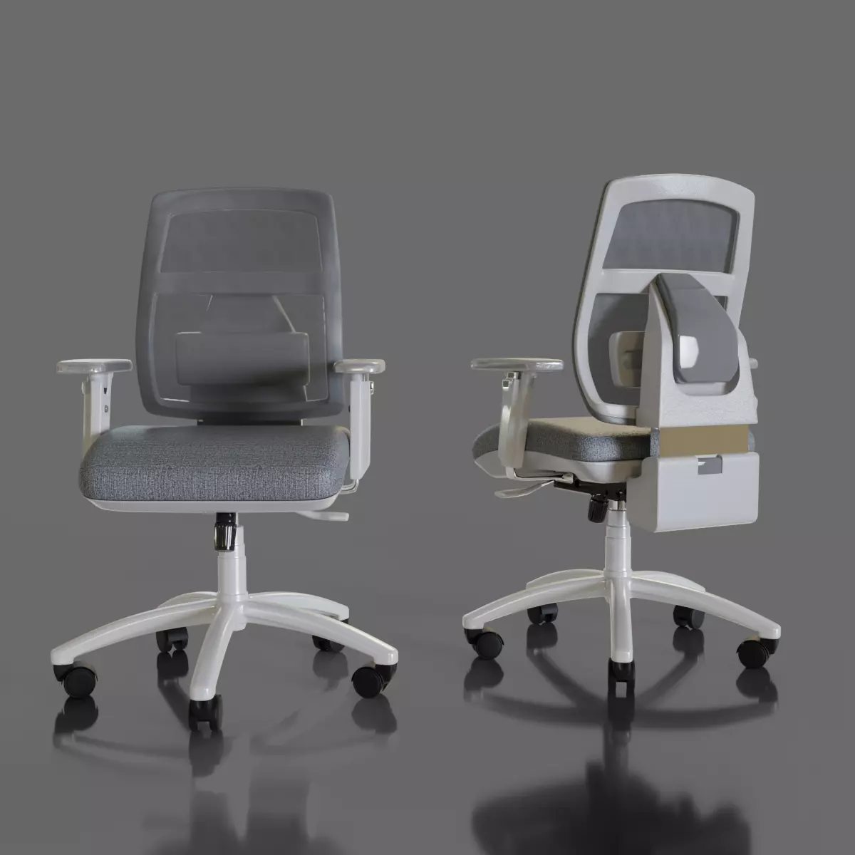computer chair 06 Low-poly 3D model_0