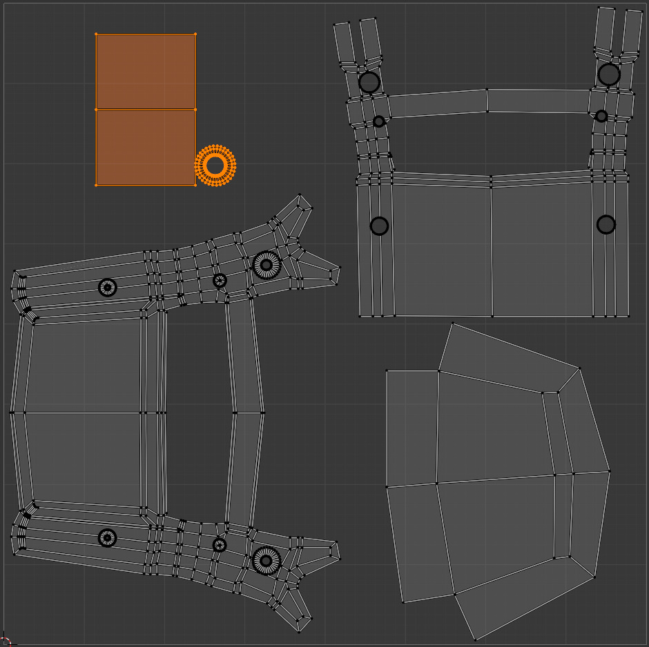 computer chair 06 Low-poly 3D model_16