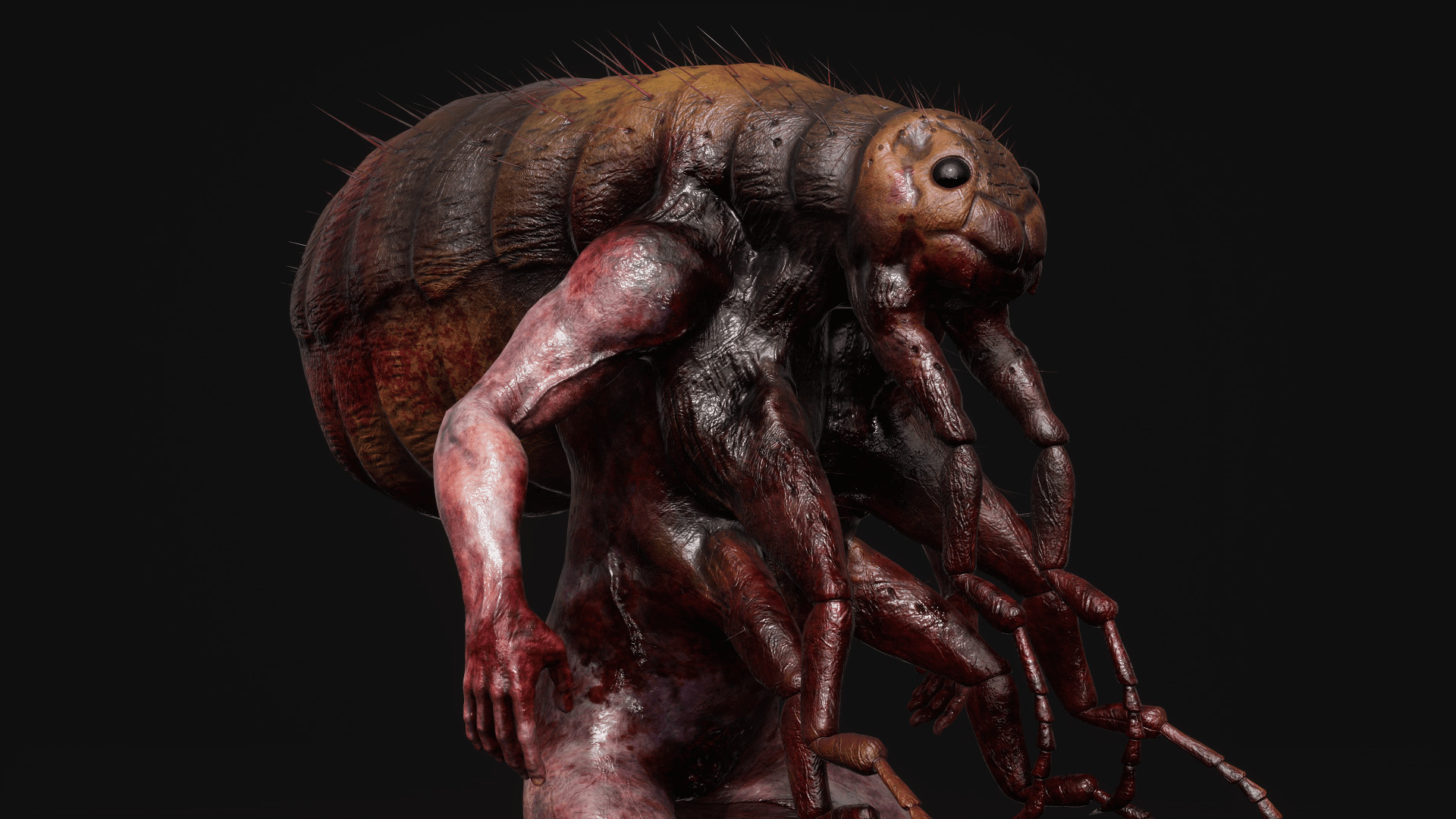 Mutant Flea - Horror Insects Collection Low-poly 3D model_22