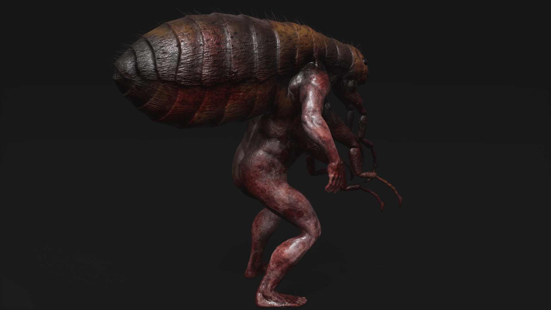 Mutant Flea - Horror Insects Collection Low-poly 3D model_16