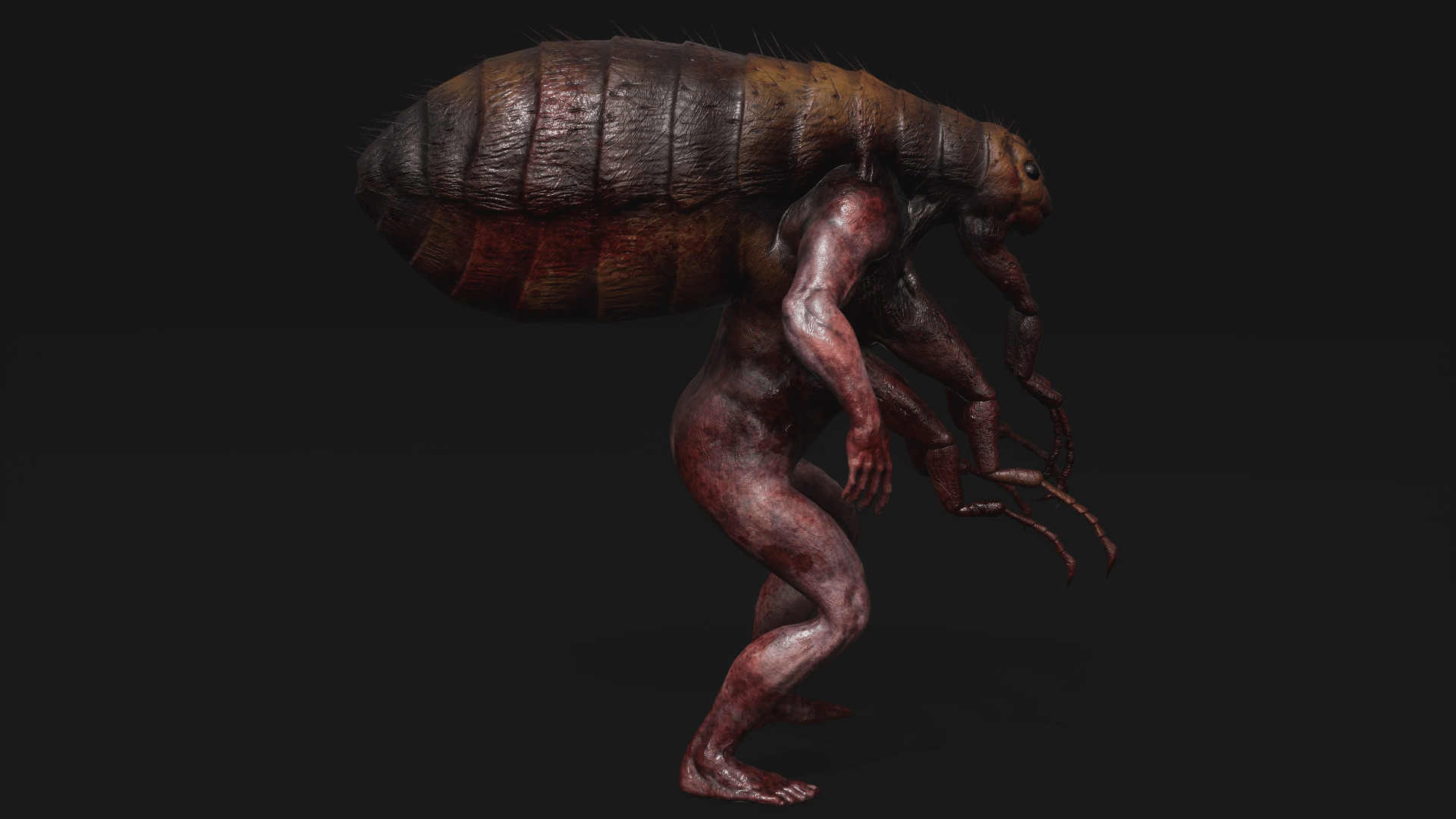 Mutant Flea - Horror Insects Collection Low-poly 3D model_19