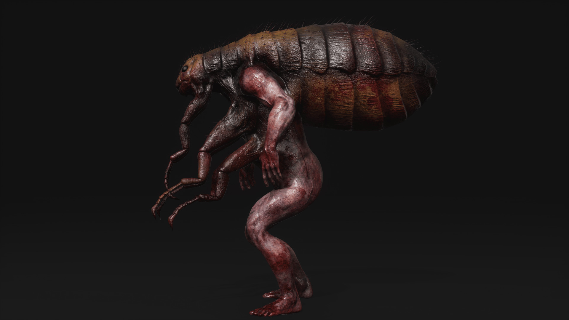 Mutant Flea - Horror Insects Collection Low-poly 3D model_8