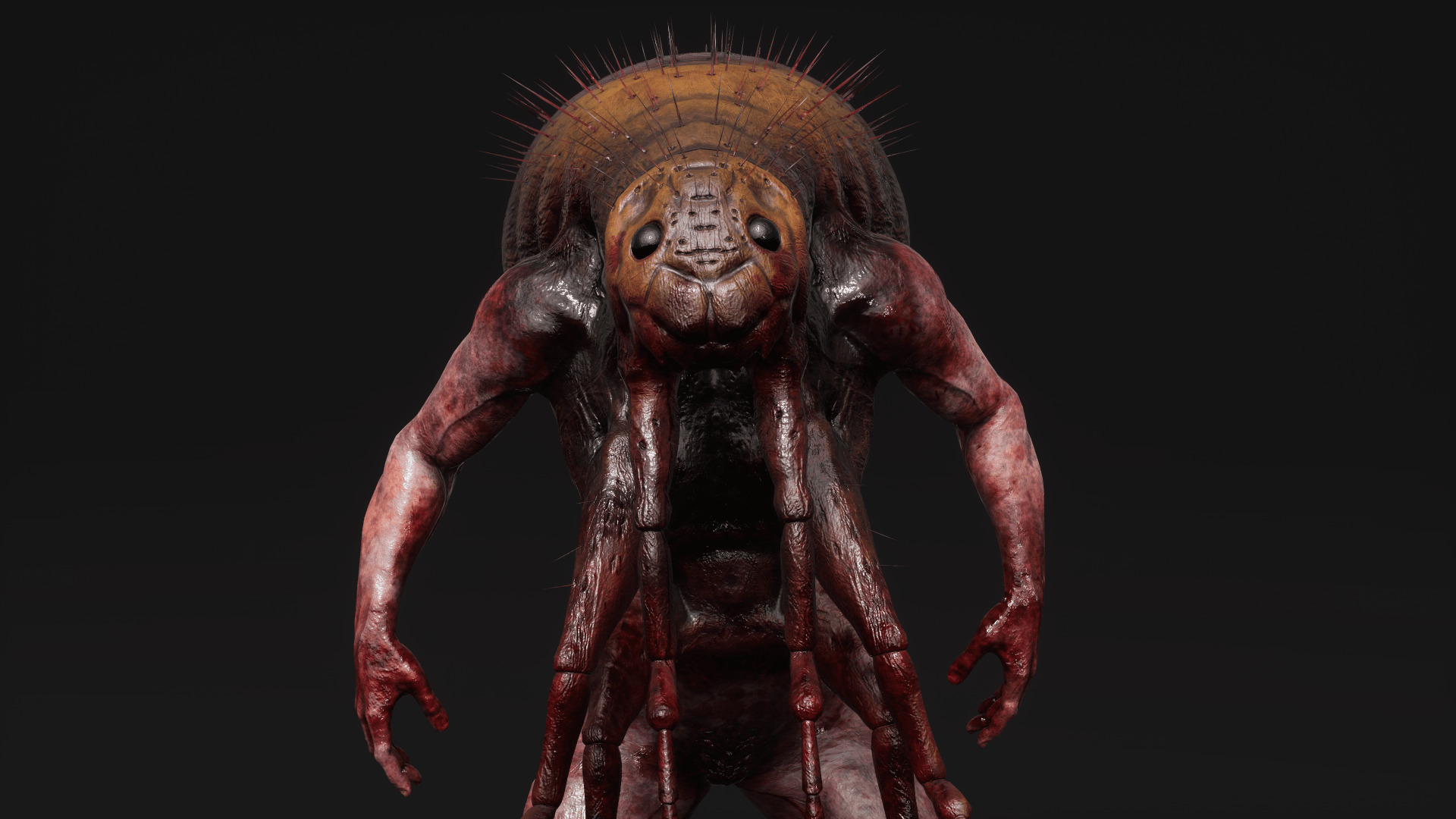 Mutant Flea - Horror Insects Collection Low-poly 3D model_3