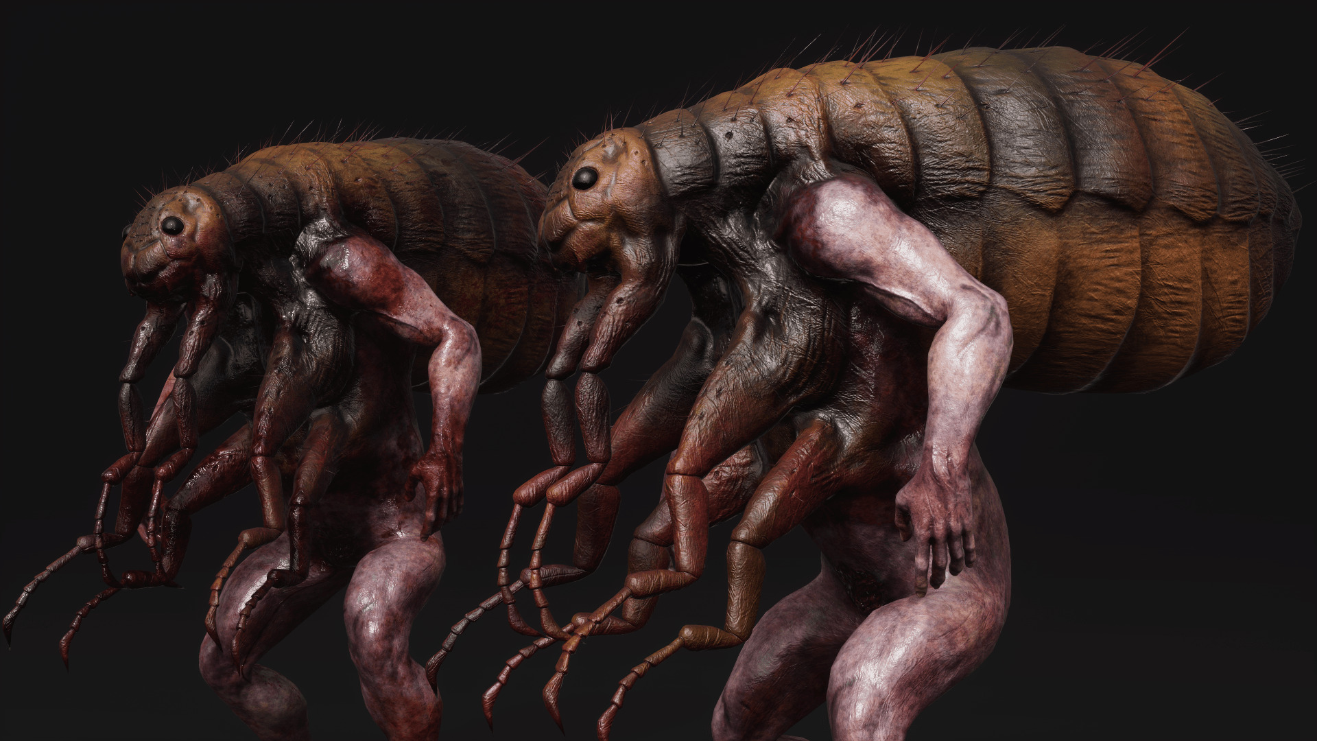 Mutant Flea - Horror Insects Collection Low-poly 3D model_25