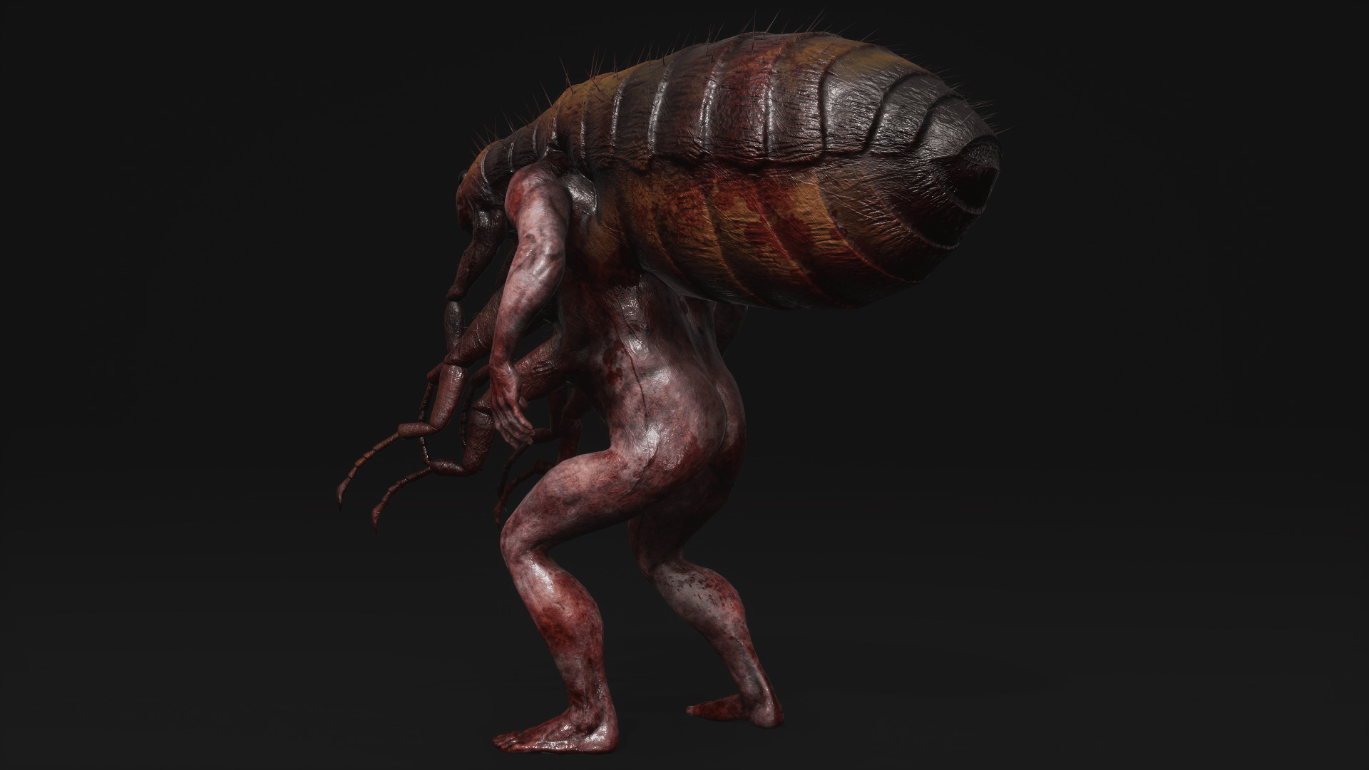 Mutant Flea - Horror Insects Collection Low-poly 3D model_10