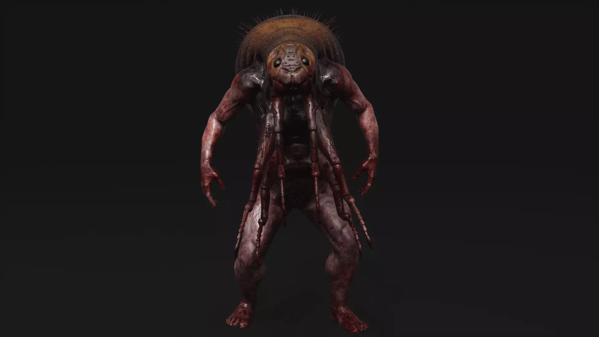 Mutant Flea - Horror Insects Collection Low-poly 3D model_0