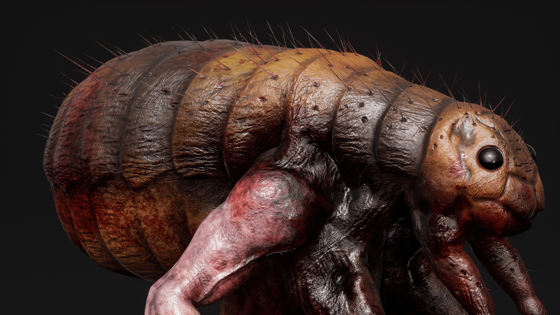 Mutant Flea - Horror Insects Collection Low-poly 3D model_21