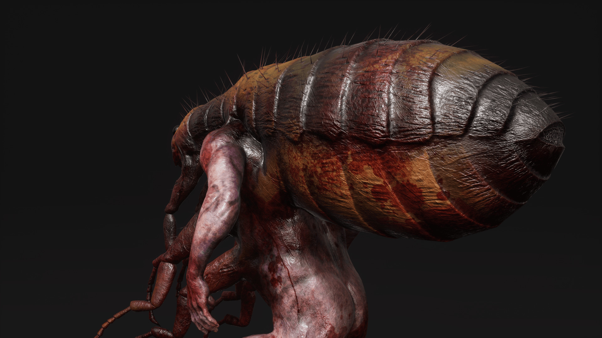 Mutant Flea - Horror Insects Collection Low-poly 3D model_11