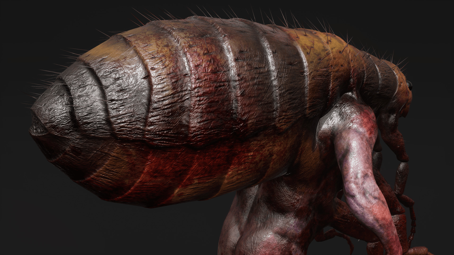 Mutant Flea - Horror Insects Collection Low-poly 3D model_17