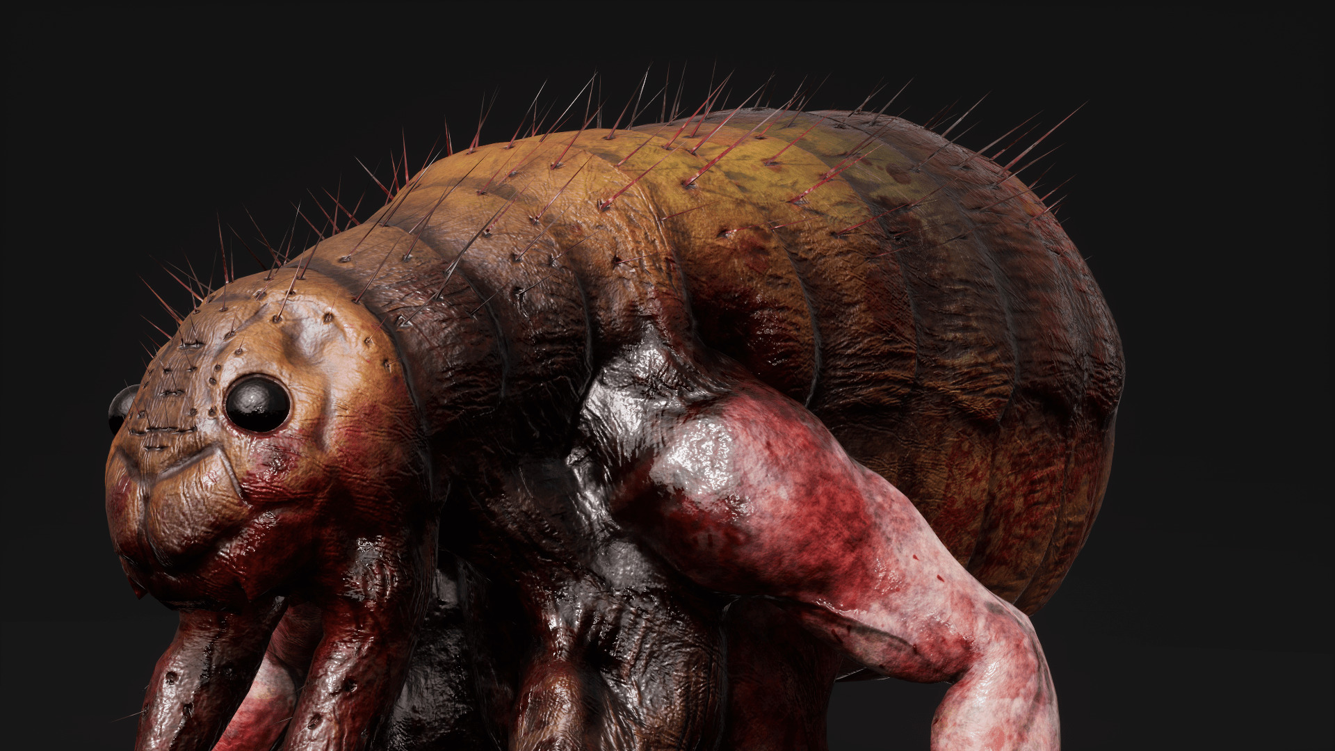 Mutant Flea - Horror Insects Collection Low-poly 3D model_5