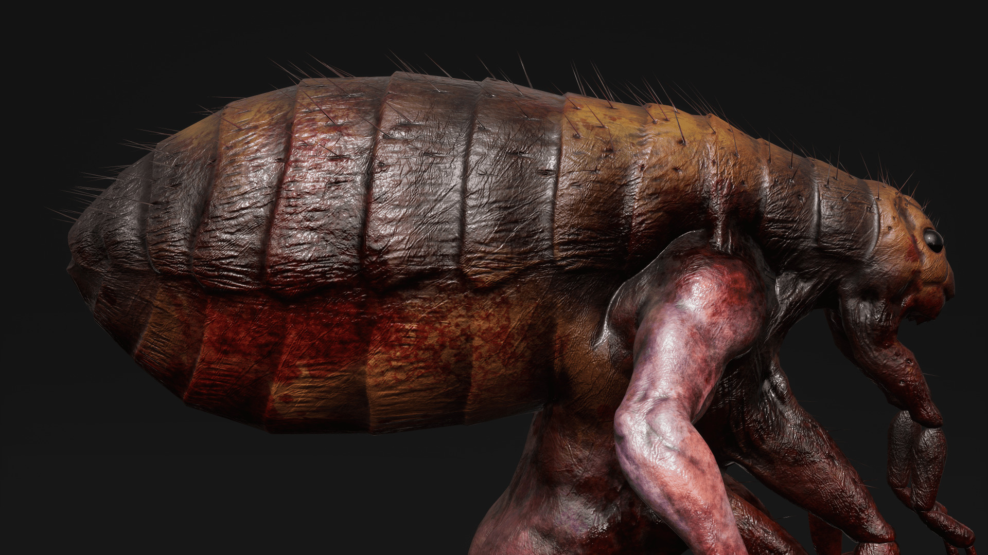 Mutant Flea - Horror Insects Collection Low-poly 3D model_20