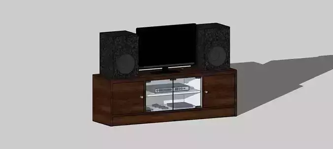 Tv Stand Low-poly 3D model