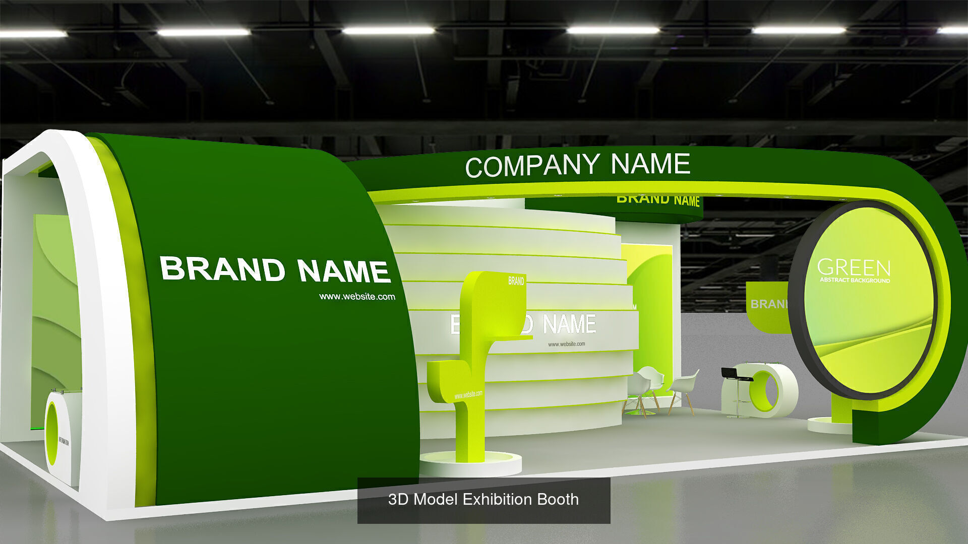 1 with 16 Exhibition Stand  Booth 3D model 3D Model 3D Model Collection_13
